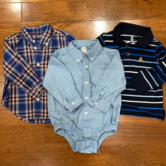 Boys Bundle- Size 18/18-24 months Long Sleeve Dress Shirts - Picture 1 of 4